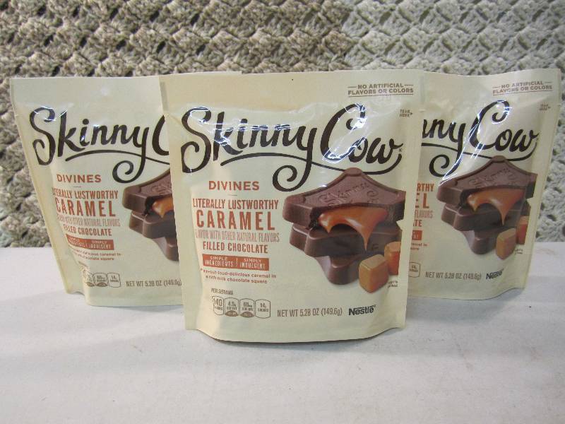 lot 97 image: Lot of 3 Bags Skinny Cow Divines Ca...