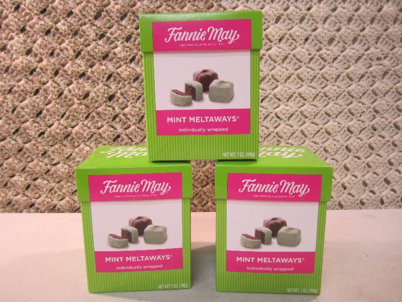 lot 103 image: Lot of 3 Boxes Fannie May Mint Melt...