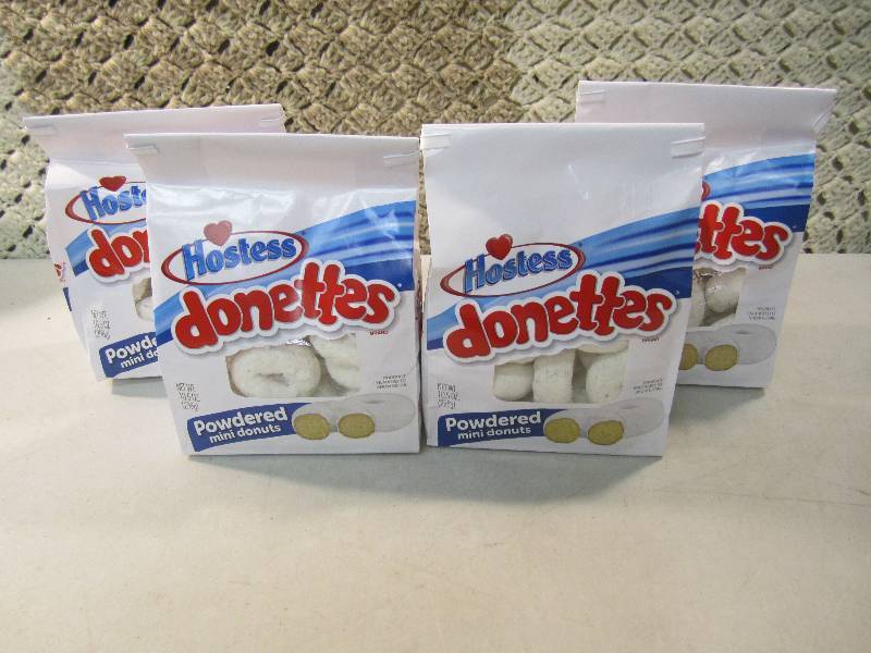 lot 136 image: Lot of 4 Bags Hostess Donettes Powd...