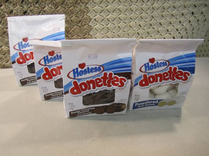 lot 137 image: Mixed Lot of 4 Bags Hostess Donette...