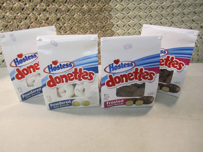 lot 138 image: Mixed Lot of 4 Bags Hostess Donette...