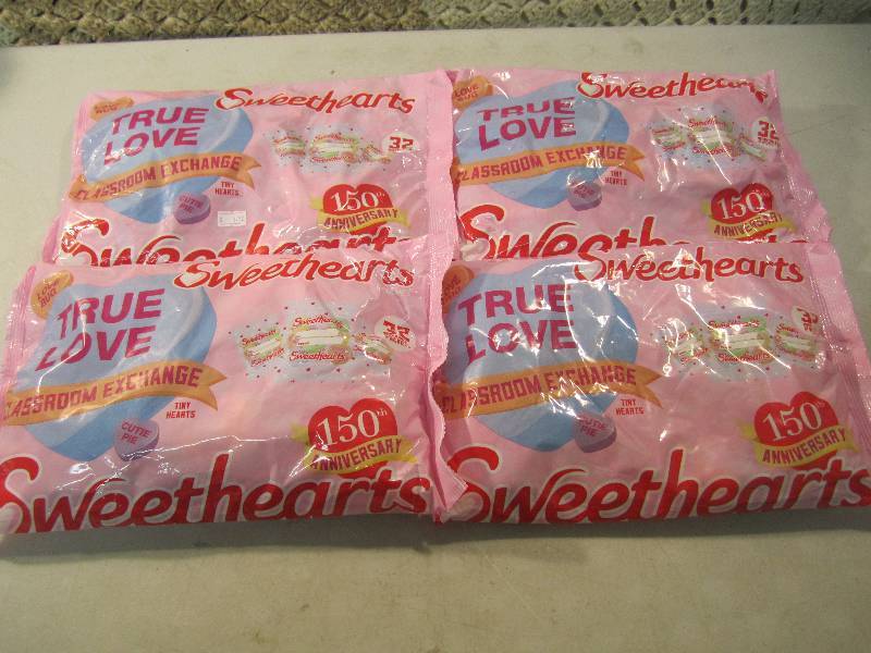 lot 142 image: Lot of 4 Big Bags Sweethearts Candy...