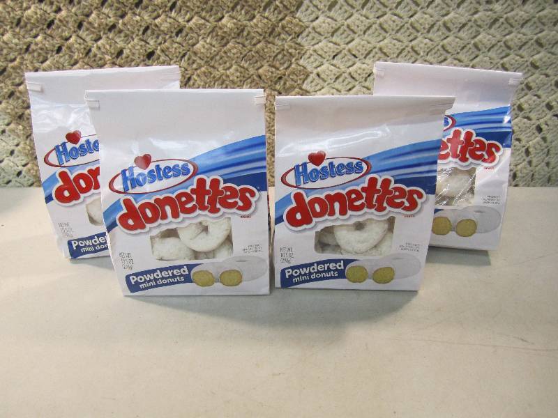 lot 159 image: Lot of 4 Bags Hostess Donettes Powd...