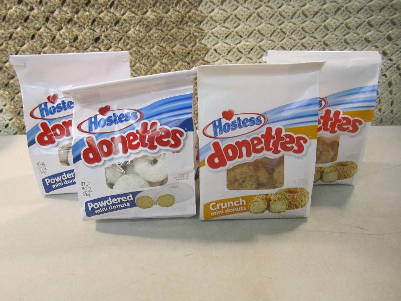 lot 162 image: Mixed Lot of 4 Bags Hostess Donette...