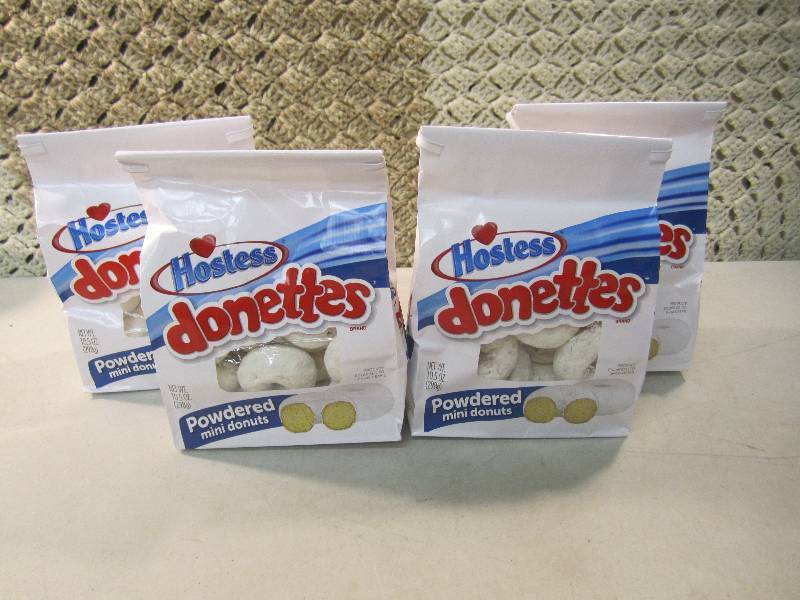 lot 163 image: Lot of 4 Bags Hostess Donettes Powd...