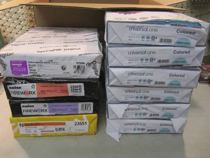 lot 171 image: Lot of 10 Reams 8.5 x 11 Various ...