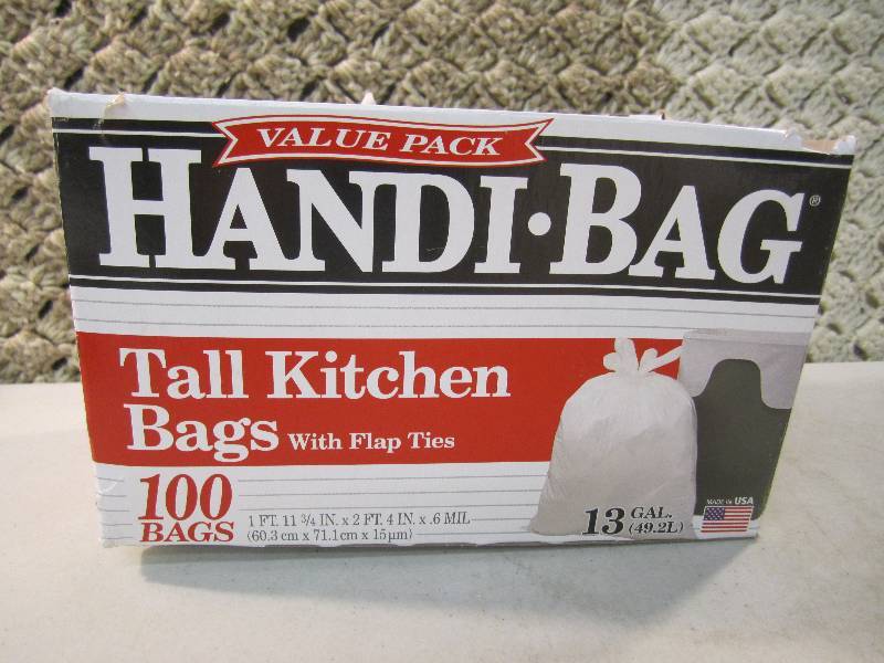 lot 184 image: Box of 100 Tall Kitchen Bags 13 Gal...