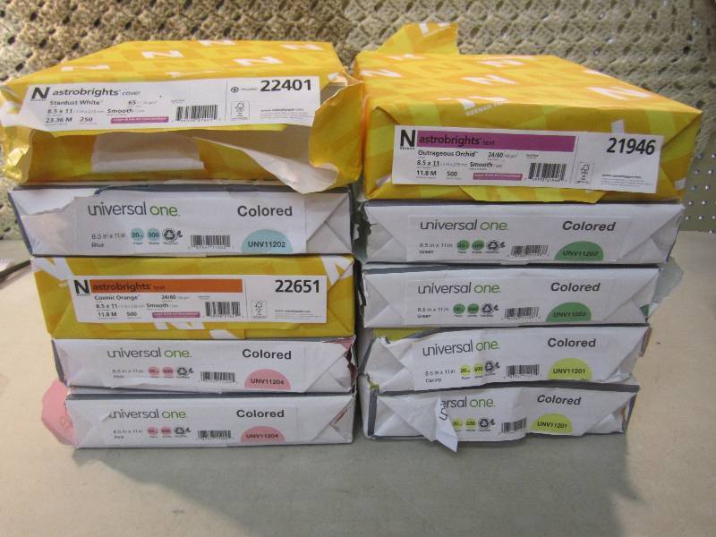 lot 185 image: Lot of 10 Reams Various Colored Cop...