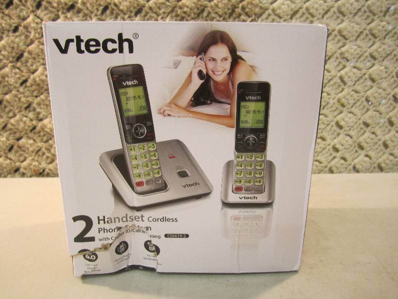lot 187 image: Vtech 2 Handset Cordless Phone Syst...