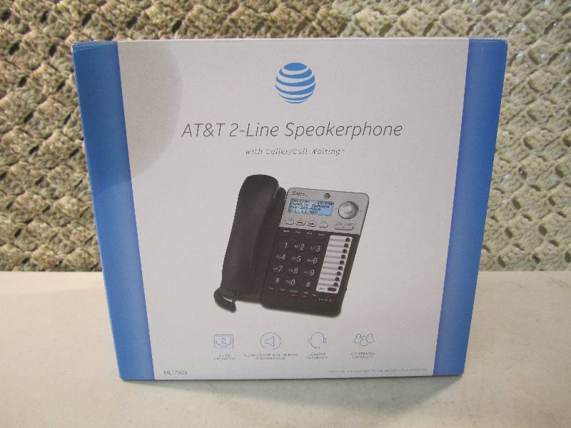 lot 188 image: AT&T 2-Line Speakerphone with Calle...