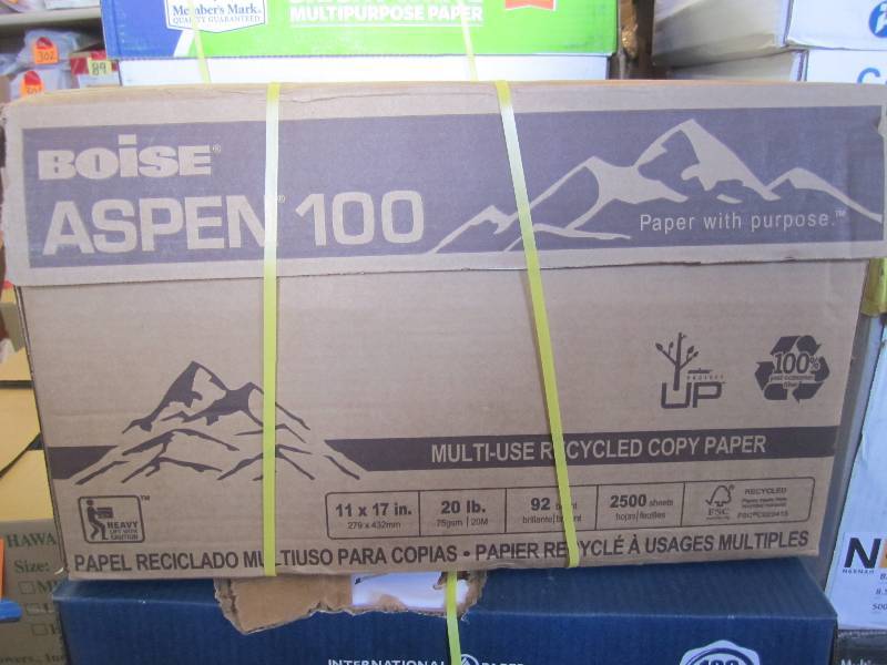 lot 191 image: Case of 2500 Sheets 11 x 17 White...
