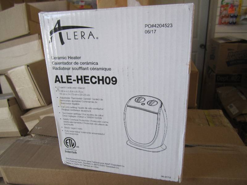 lot 198 image: Alera Ceramic Heater Open Box Untes...