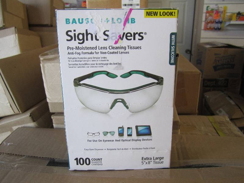 lot 199 image: Box of 100 Bausch  Lomb Sight Save...