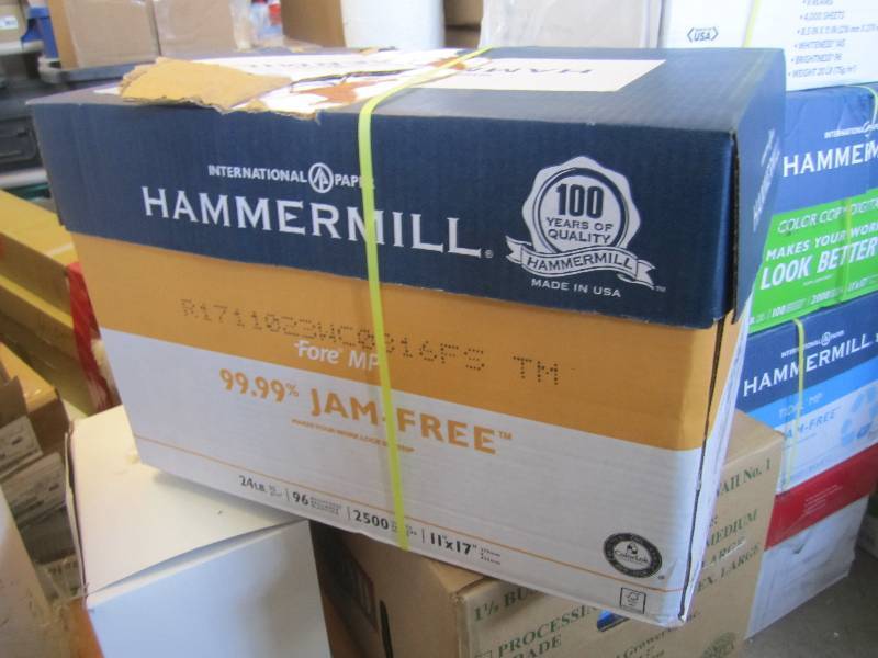 lot 202 image: Case of 2500 Sheets 11 x 17 White...