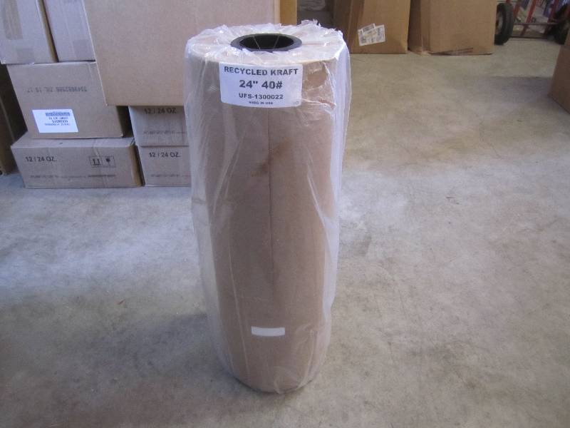 lot 206 image: 40lb Recycled Kraft Paper Roll 24 ...