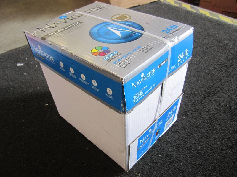 lot 231 image: Case of 2500 Sheets 8.5 x 11 Whit...