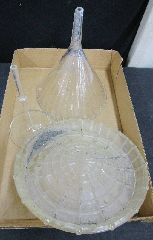 lot 5 image: Glass Planter Base and Funnels