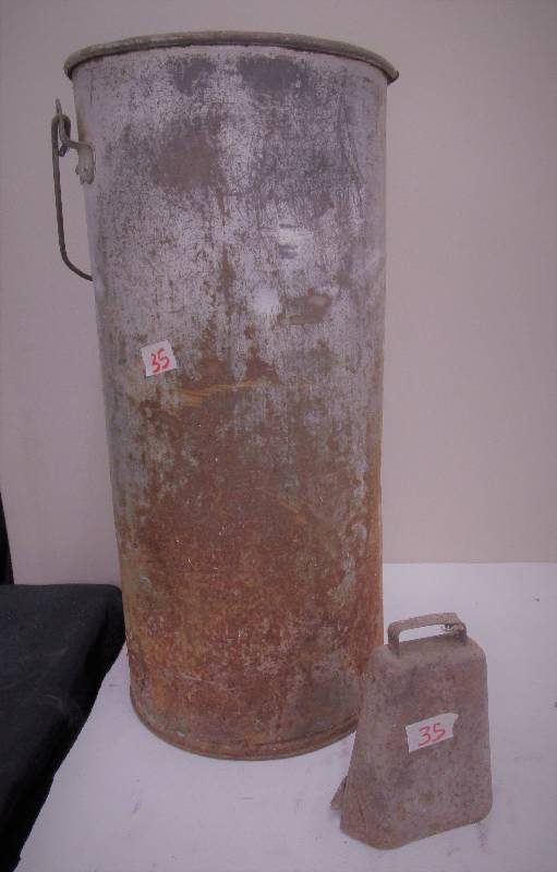 lot 35 image: Shotgun Can and Old Cow Bell