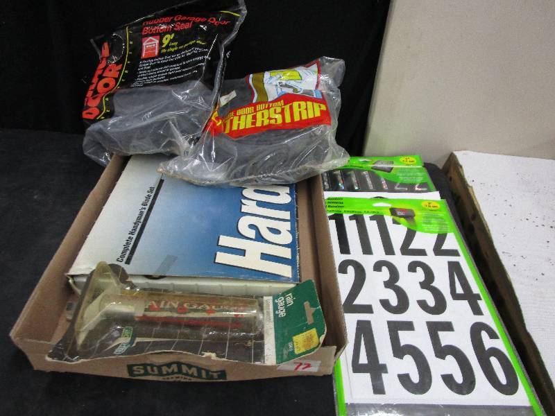 lot 72 image: Weather Stripping, Numbers for mailbox and Blade set