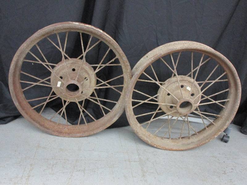lot 110 image: 2-Old Steel Rims 22 12