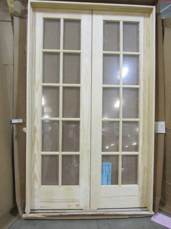 Mmi Door 48 In X 80 In Both Active Unfinished Pine Glass