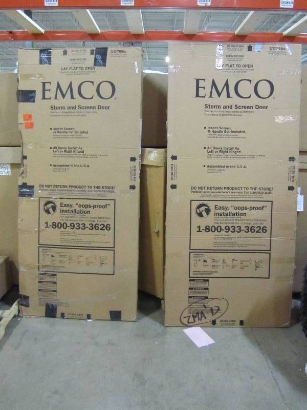 lot 28 image: EMCO  36 in. x 80 in. 200 Series White Universal Traditional Aluminum Storm Door