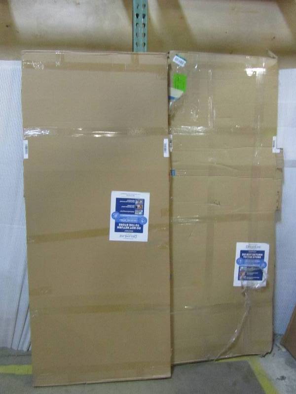 lot 34 image: 2 dreamline glass shower doors