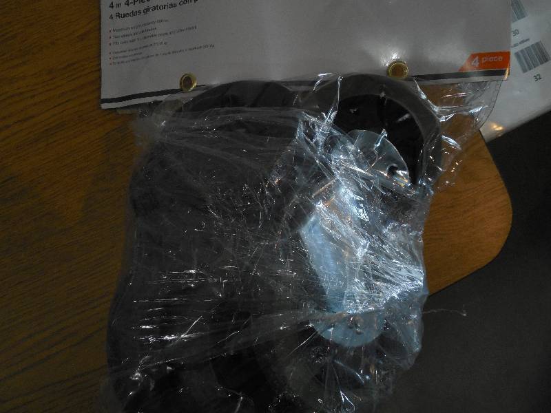 lot 37 image: HDX 4 in. Industrial Casters with Bumper (4-Pack)