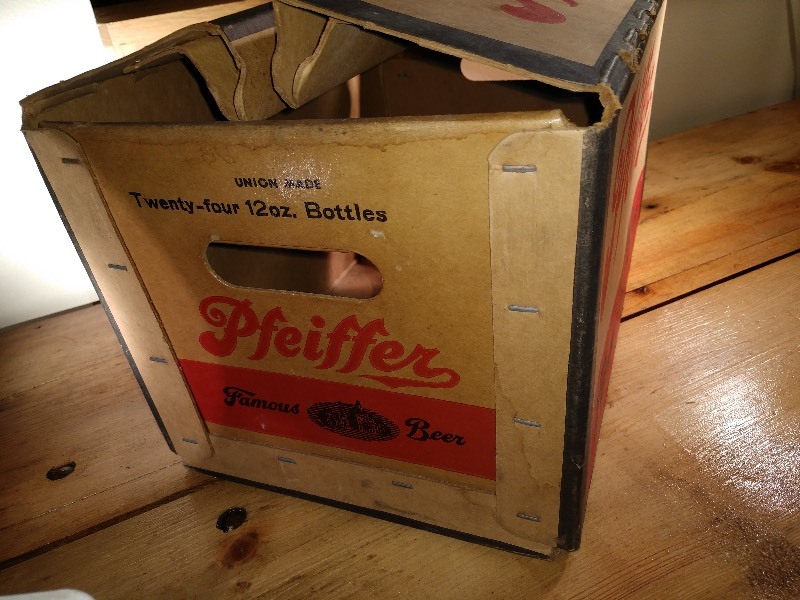 lot 12 image: Pfeiffer Famous Beer Cardboard Box