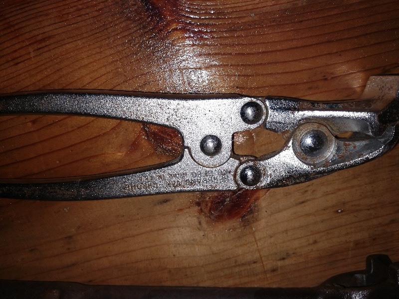 lot 61 image: Vintage Herbrand Van-Chrome No. BF 80 Drip Rail Forming Pliers Made in USA, Wrench