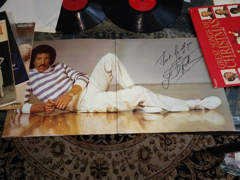 lot 71 image: Autographed Lionel Richie Vinyl Record and Other Vinyl Records