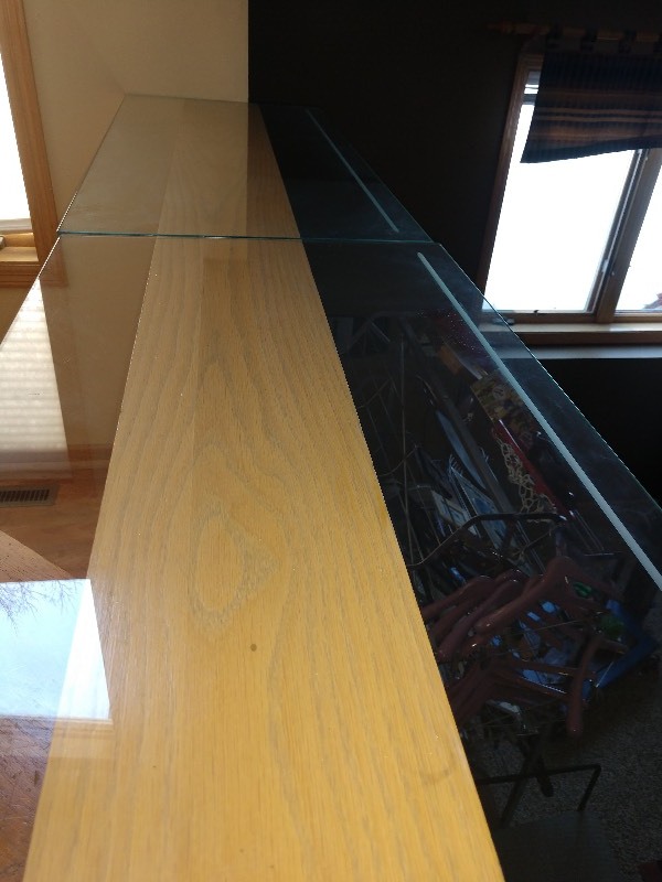 lot 82 image: Beveled Edge Etched Glass Shelving