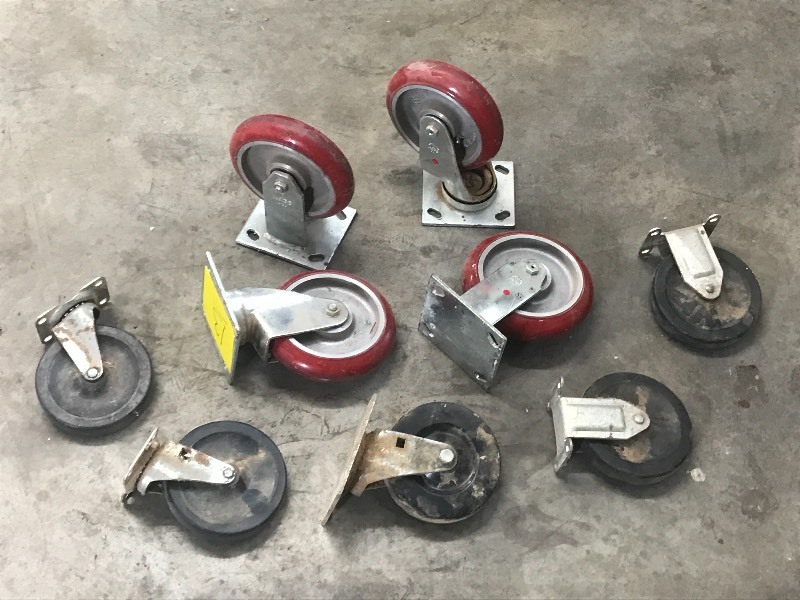 lot 13 image: (2) Sets Of Caster Wheels (1) Set ...