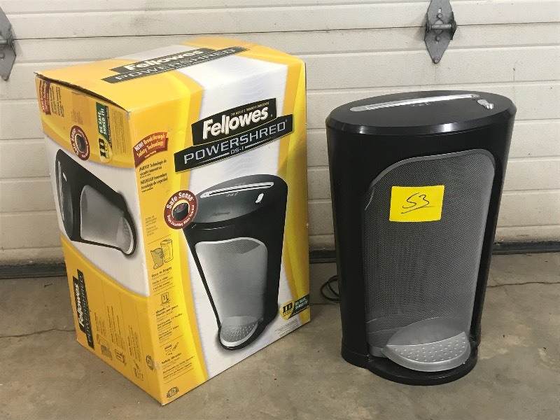 lot 53 image: Fellowes PowerShred Paper Shredder,...