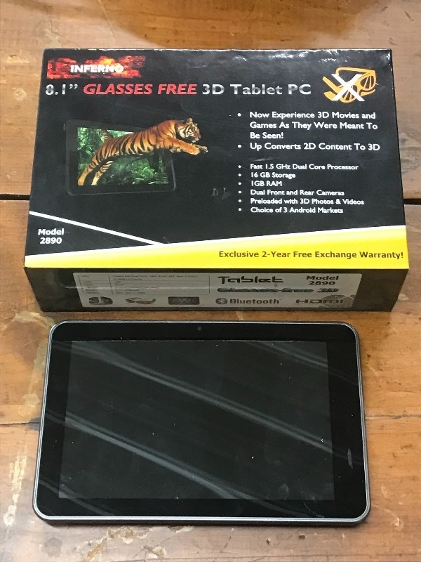 lot 59 image: Inferno Model 2890 3-D Tablet PC Wi...