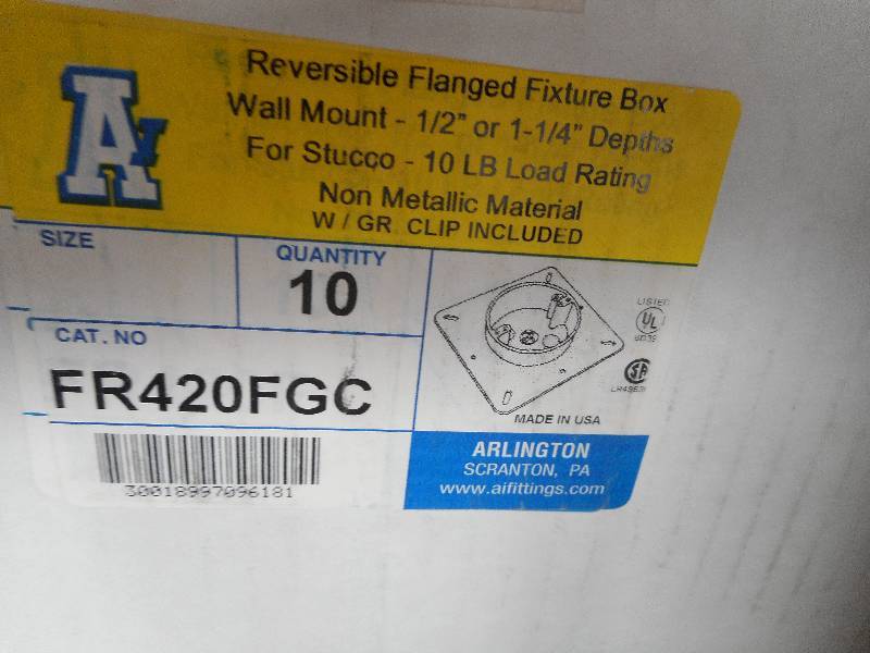 (10) Reversible Flanged Fixture Boxes