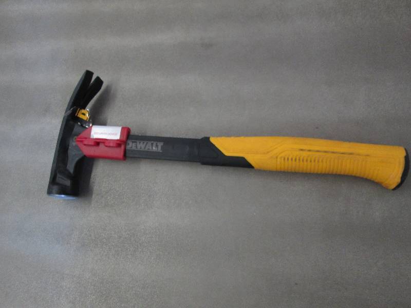 lot 319 image: DEWALT 14 oz. Steel Mig Weld Hammer...