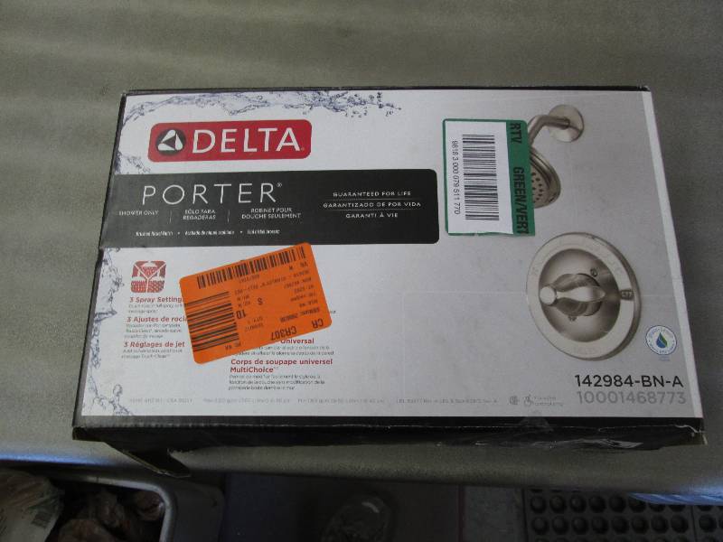lot 332 image: Delta 142984-BN-A Porter Single Han...