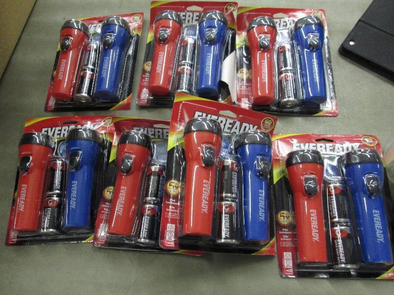 lot 14 image: Lot of 7 Pkgs Eveready LED Flashlig...