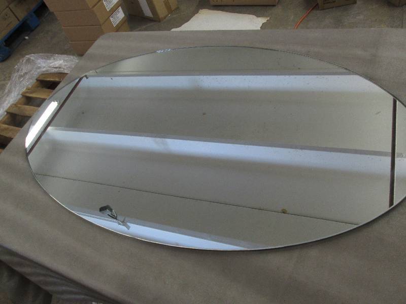 lot 132 image: 38 inch Oval Mirror...