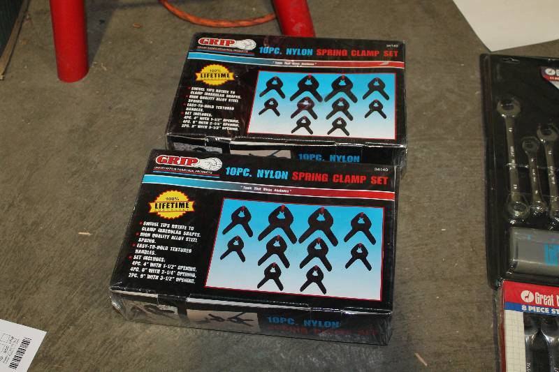 lot 41 image: Lot of (2) Boxes of Grip 10-Piece Nylon Spring Clamp Sets