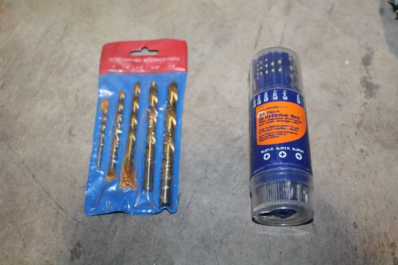 lot 94 image: Lot of (2) Drill Bit Sets - 5-Piece Left Hand ASE, Drillminder 23-Piece ASE