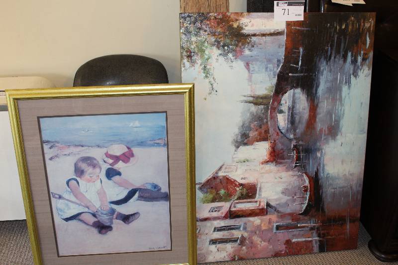 lot 71 image: Lot of (2) Framed Matted Wall Art