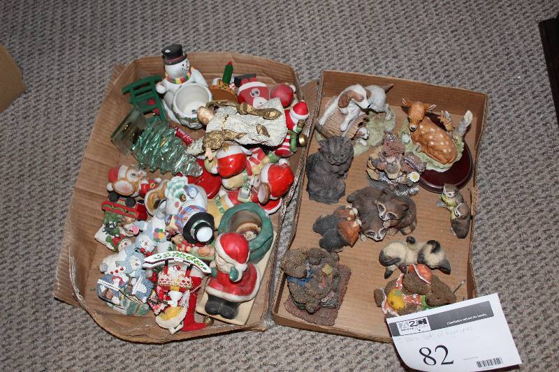 lot 82 image: Lot of (2) Boxes of Figurines