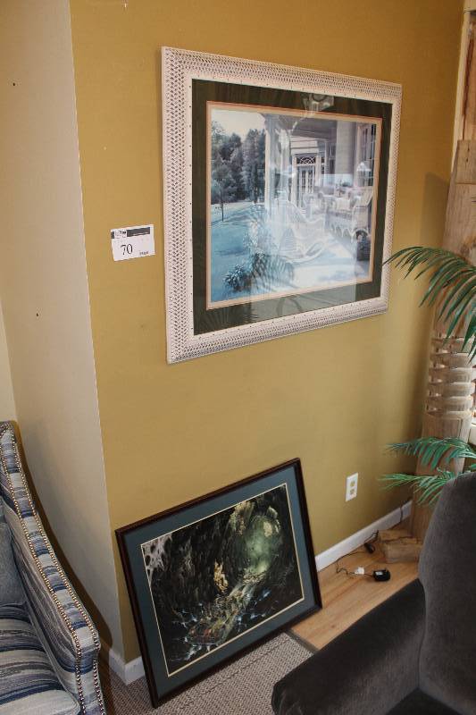 lot 70 image: Lot of (2) Framed Matted Wall Art