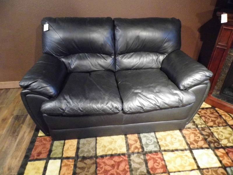 Black Leather Loveseat
