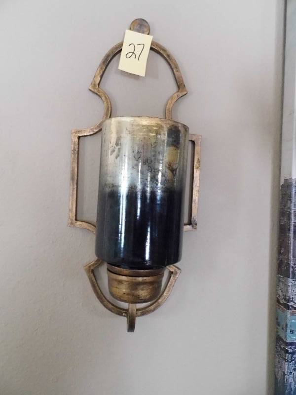 Metal  Glass Candle Holder