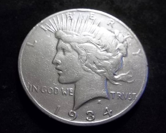 1934 S Peace Silver Dollar