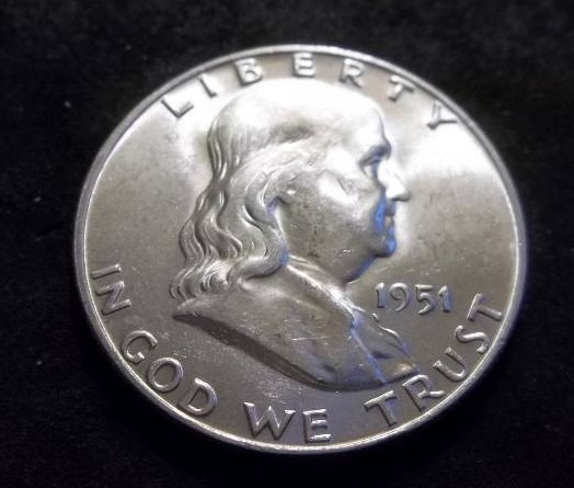 1951 D Franklin Half Dollar