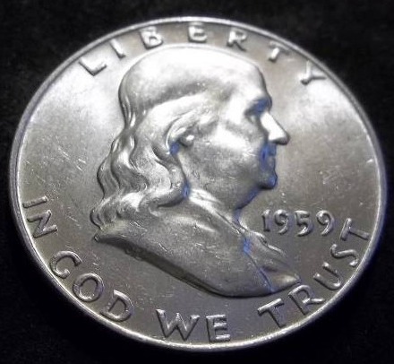 1959 D Franklin Half Dollar